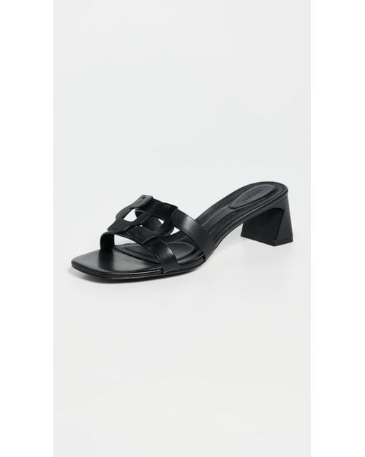 Jonathan Simkhai Black Monogram Block Heels