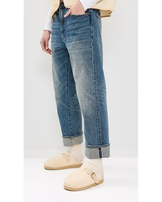 Mou White Curly Clogs