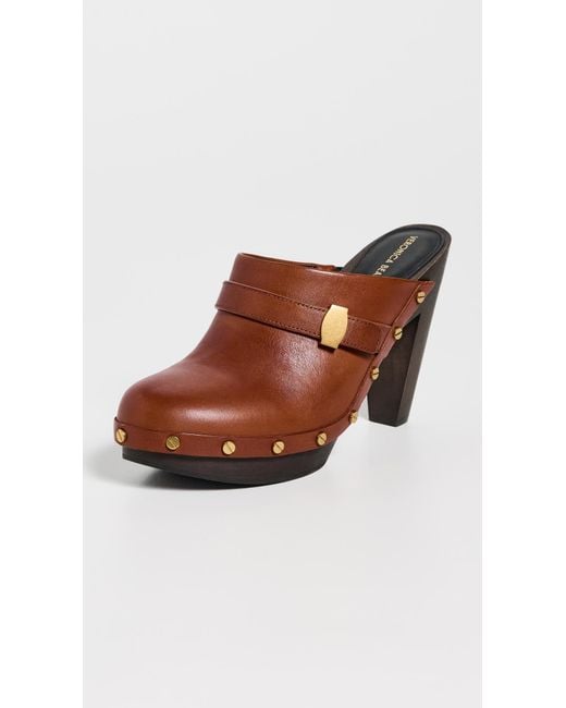 Veronica Beard Brown Giana Clogs
