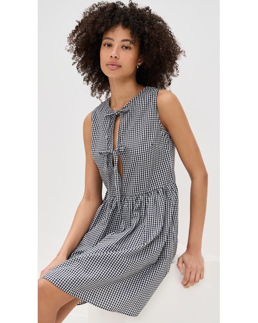 Playa Lucila Tie Up Dress in Gray | Lyst