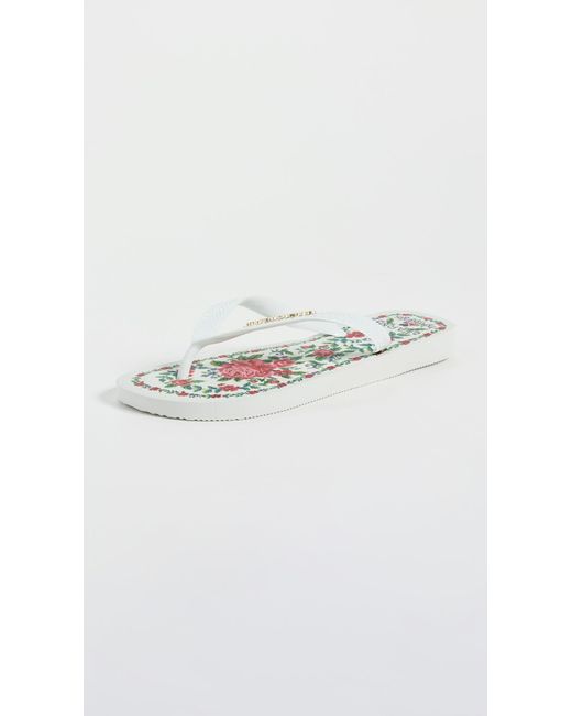 Havaianas Black X Farm Rio Flower Tapestry Flip Flops