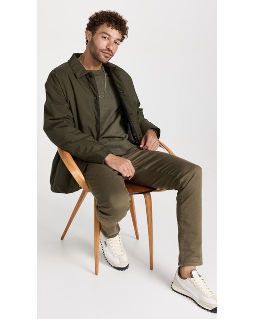 FRAME Green Duo Fold Long Sleeve Crew for men