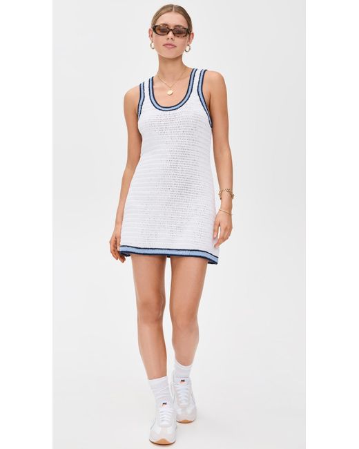 The Upside White Elsa Crochet Mini Dress