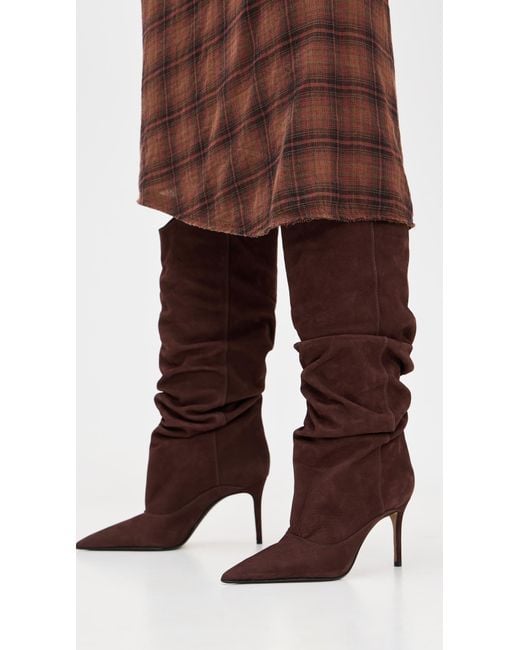 SCHUTZ SHOES Brown Maryana Up Slouch Boots