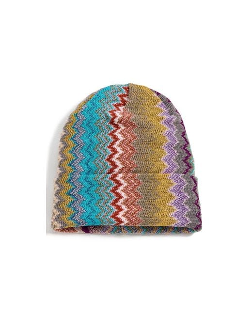 Missoni White Striped Beanie