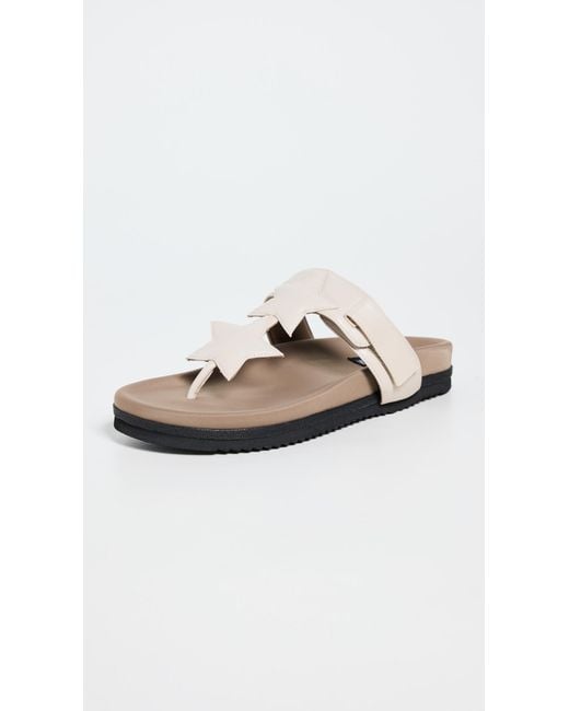 Roam Black Star T-Strap Sandals