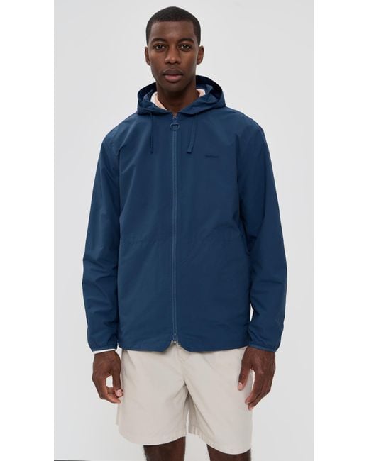 Barbour Blue Newhill Showerproof Rain Jacket for men