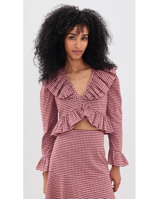 De Loreta Red Calma Blouse