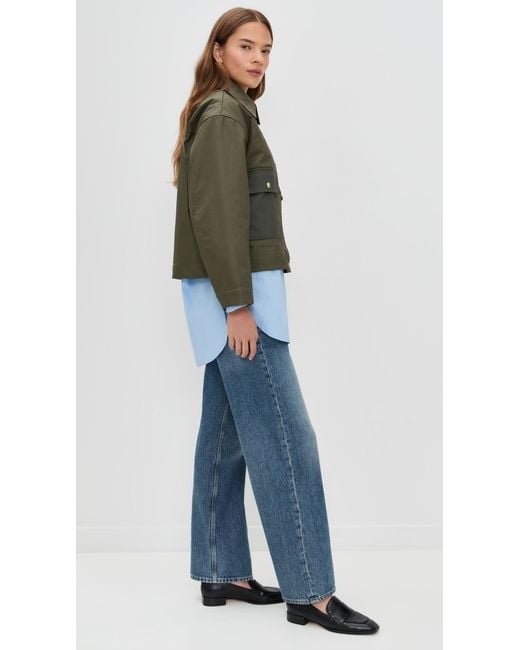 Rag & Bone Green Nonie 2-In-1 Cotton Barn Jacket