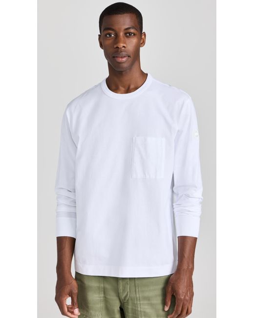 Canada Goose White Gladstone Long Sleeve T-Shirt for men