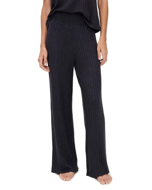 Z Supply Black Dawn Smocked Rib Pants