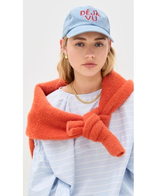 Clare V. Blue Denim Baseball Cap
