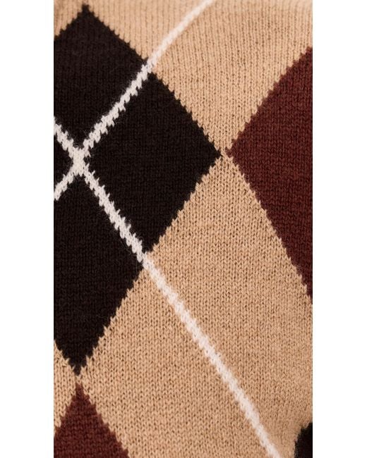 MSGM Black Argyle Sweater