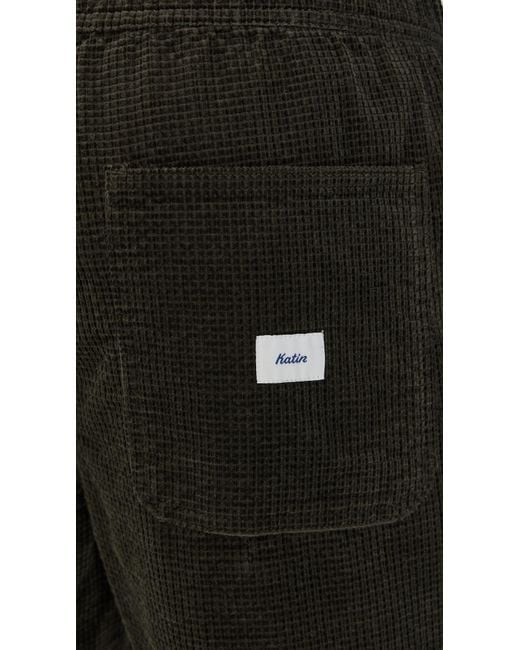 Katin Black Ward Textured Corduroy Pants for men