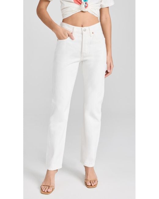 Levi's White 501 Jeans