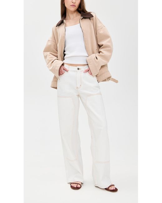 Lioness White Anchor Jeans
