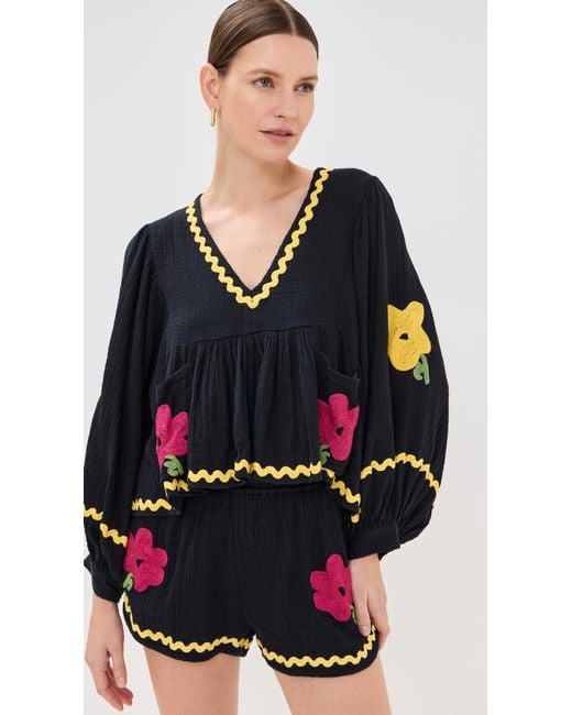 RHODE Black Renata Top