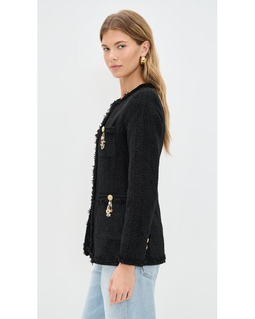 LoveShackFancy Black Adrina Jacket