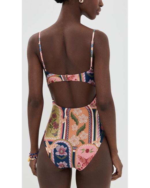 Agua Bendita Multicolor Fiore Petra Handmade Underwire One Piece