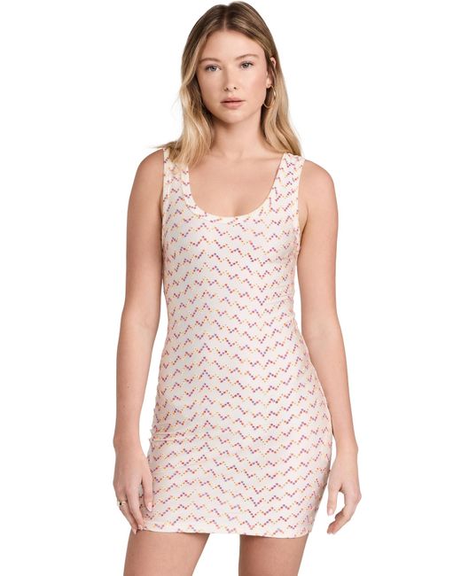 Missoni Multicolor Stretch Mini Dress With Eyelet Lace
