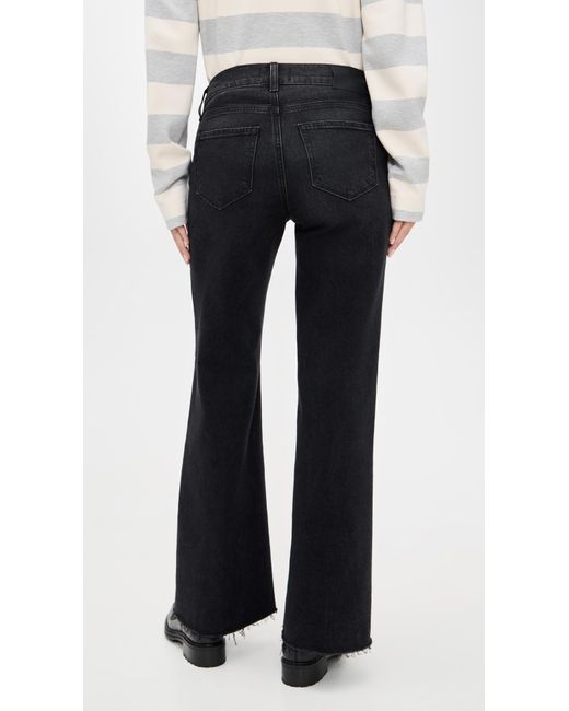 PAIGE Black Anessa Maternity Raw Hem Jeans
