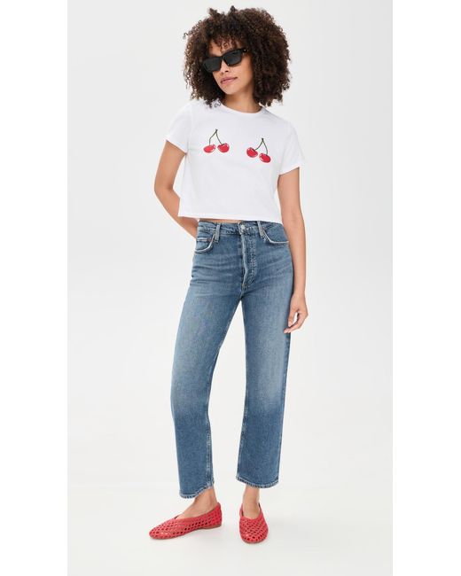 Sunny Somewhere White Cherry Picking Tee