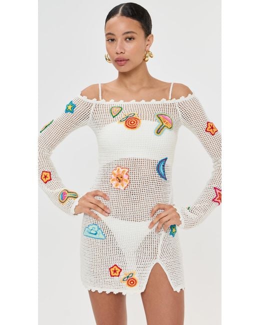 casablanca crochet dress Casablanca Crochet Mix Dress