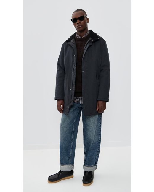 Barbour Blue Winter Powell Waterproof Jacket for men