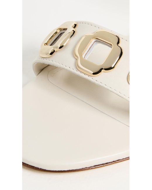 Larroude White Milan Sandals