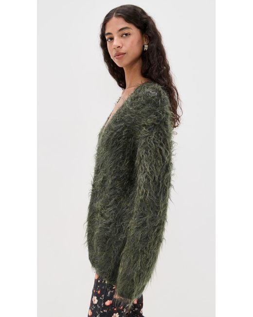 R13 Green Boyfriend Cardigan