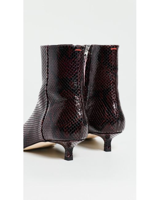 Aeyde Black Sofie Snake Print Ankle Boots
