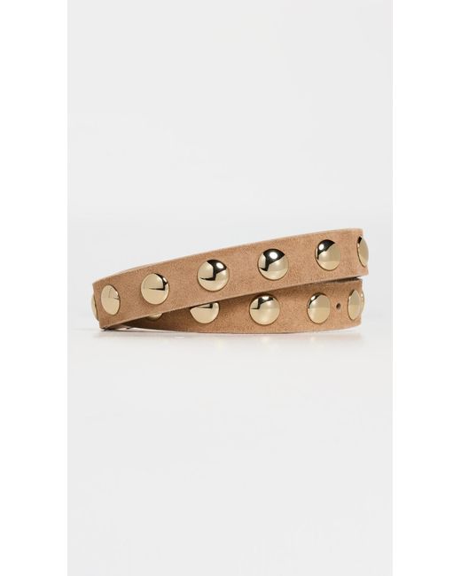 5737 Women\'s Essentials Western Studded Belt, Cumin, Tan, Gold Women\ main image 4