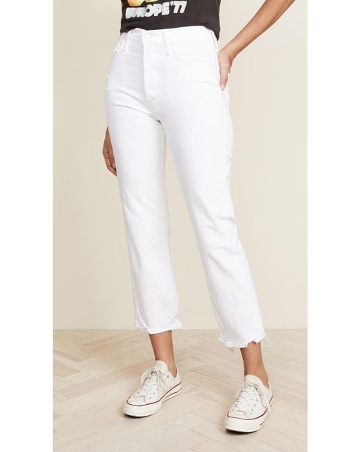 Mother White Tomcat Jeans