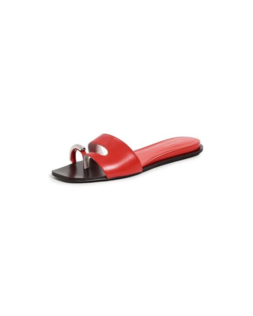 Tory Burch Red Pierced Slides