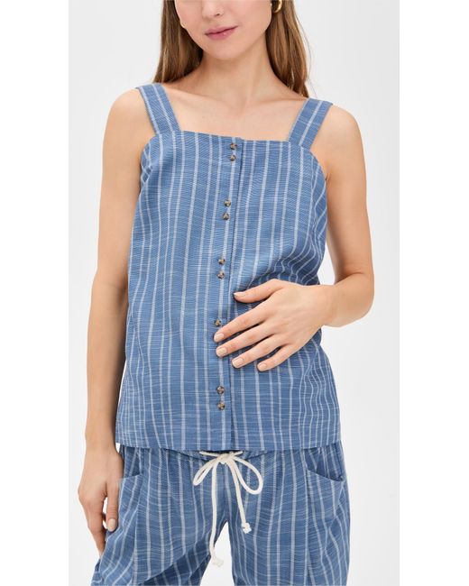 HATCH Blue The Yasmine Top