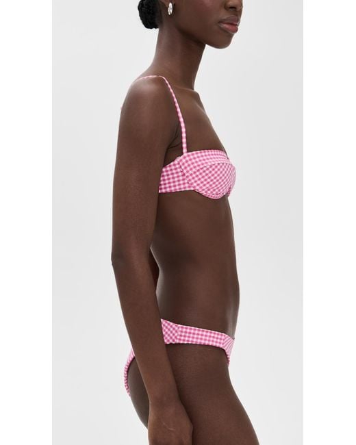 Onia Red Brigitte Bikini Top