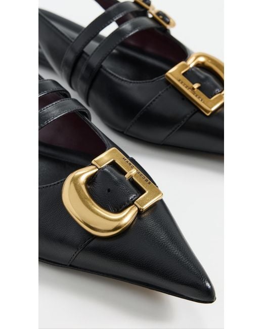 Marc Jacobs Black The Doll Shoe Slingback Flats