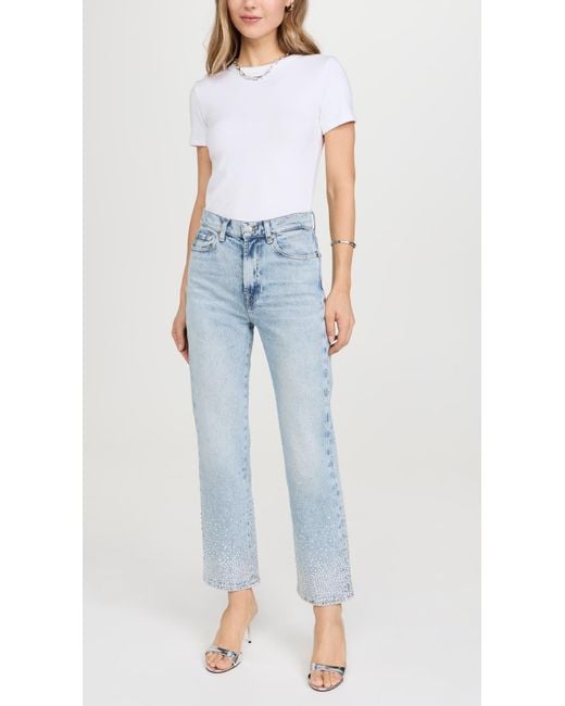 7 For All Mankind Blue Logan Stovepipe Jeans
