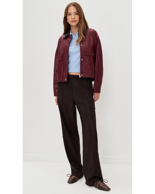 Rag & Bone Red Nonie Leather Jacket