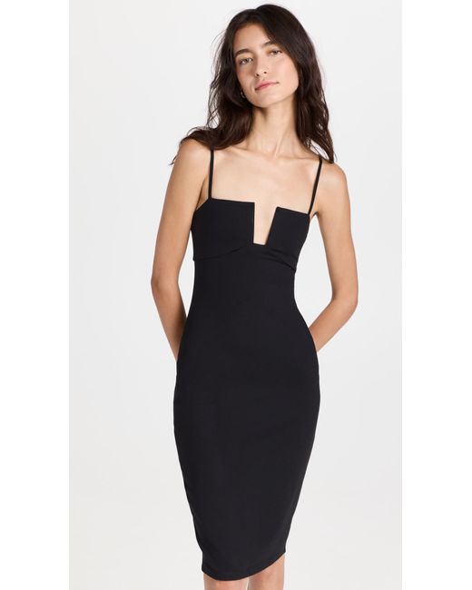 Susana Monaco Synthetic Square Wire String Midi Dress in Black Lyst UK