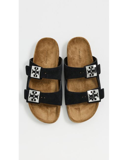 Tory Burch Black Mellow Slides