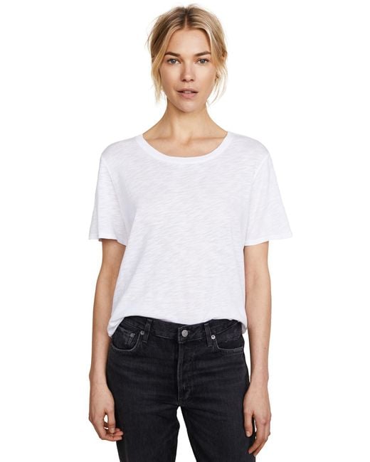 Splendid White Slub Crew Tee