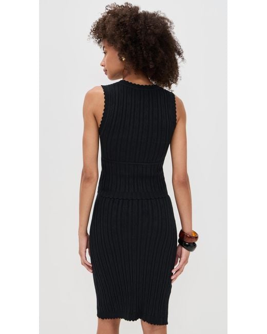 Reformation Black Erin Cotton Sweater Set