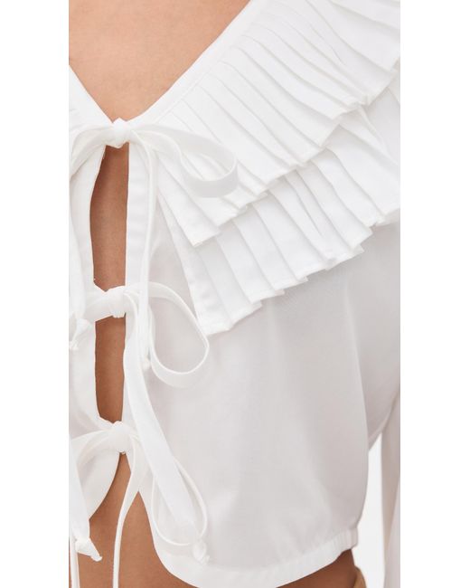 De Loreta White Aurelia Blouse