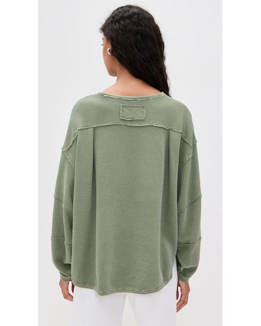 Free People Green Total Eclipse Tee