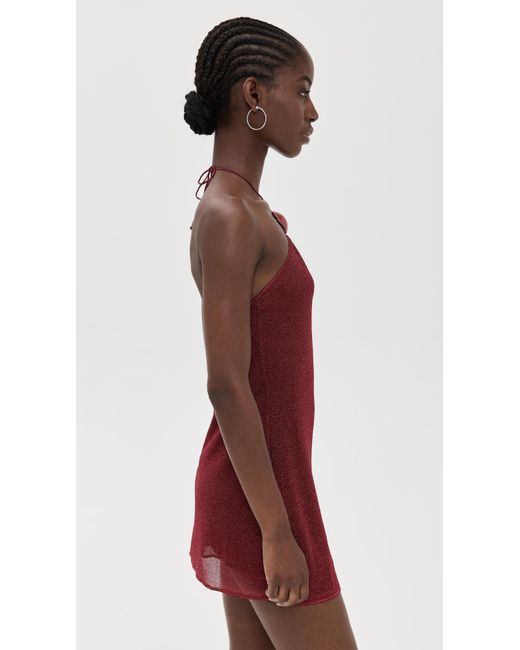 Osree Lumiere Shell Necklace Dress in Red | Lyst