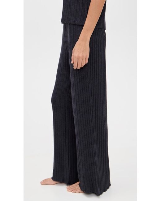 Z Supply Black Dawn Smocked Rib Pants