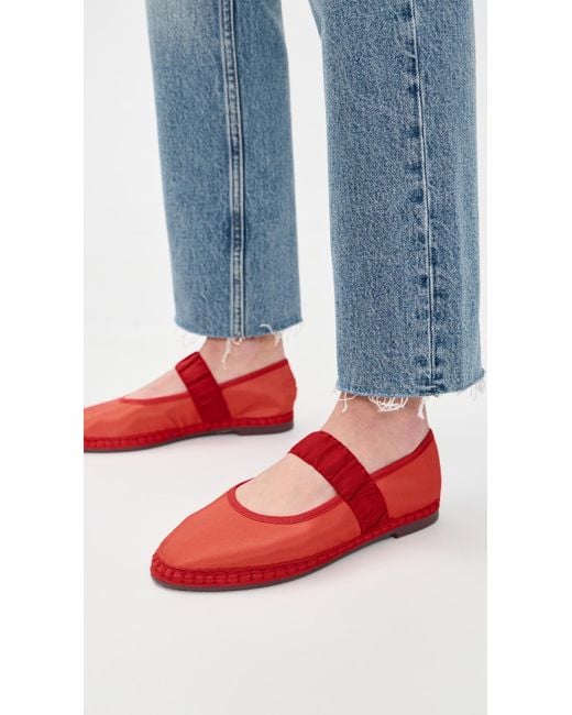 Flabelus Red Mafalda Ruffle Flats