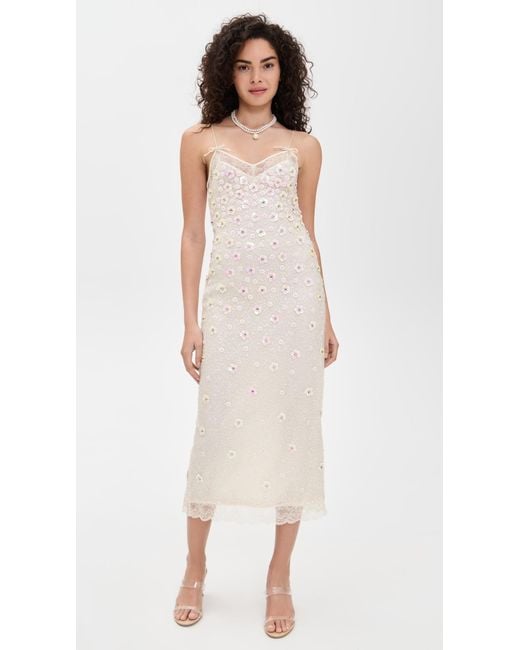 LoveShackFancy Mirrian Dress in Natural | Lyst