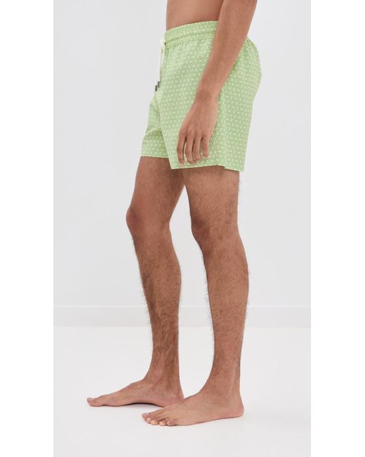Frescobol Carioca Green Rio Swim Shorts Ipanema Micro Print 4 for men